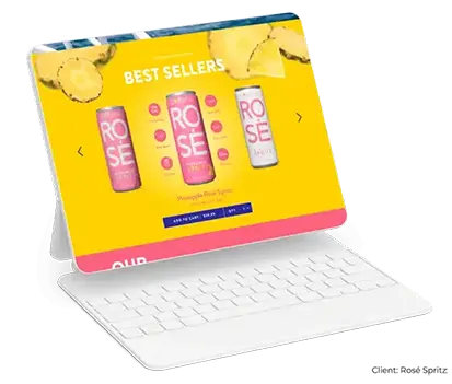 best sellers client product image on laptop screen vector illustration-2