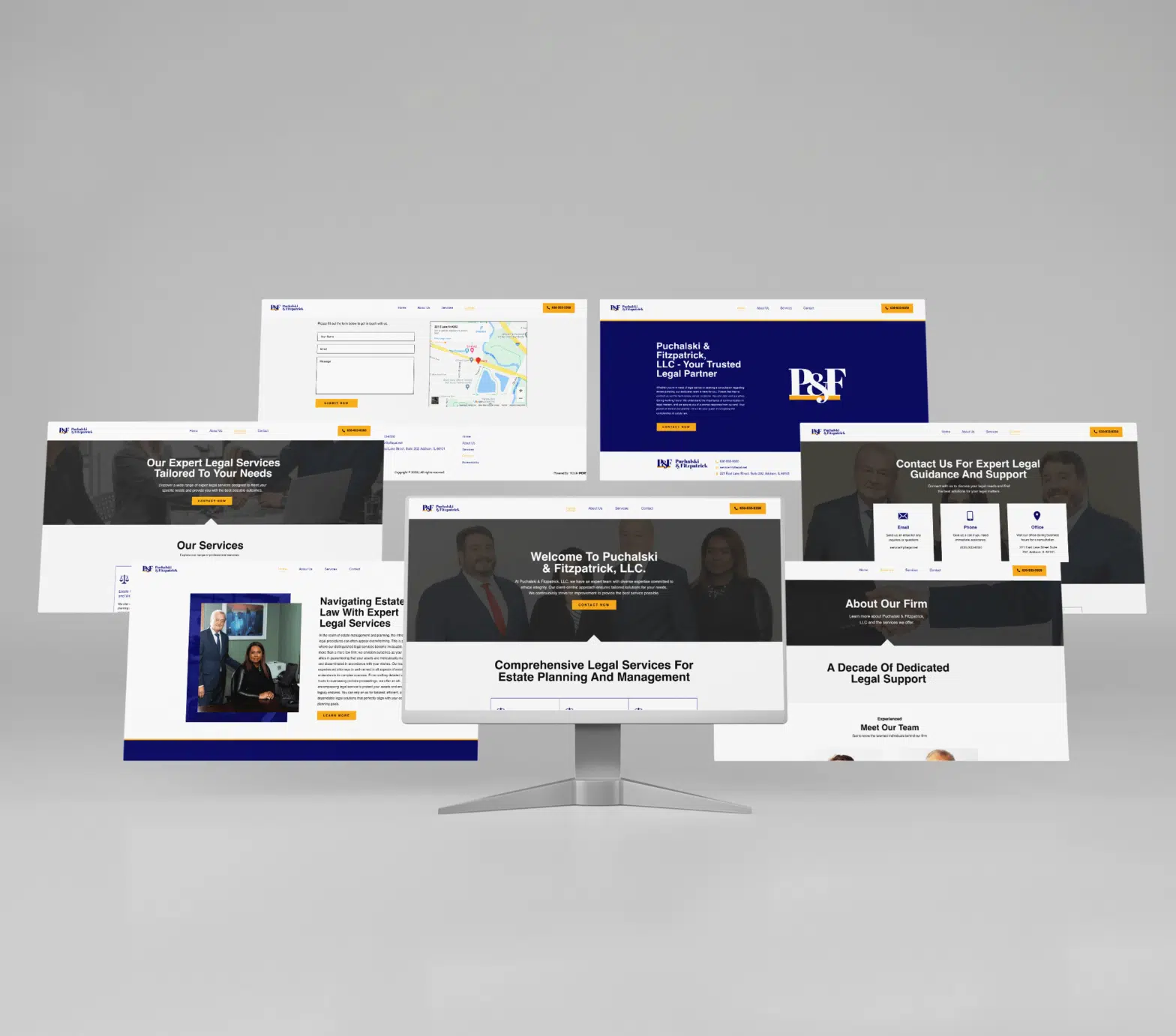 website design presentation on laptop