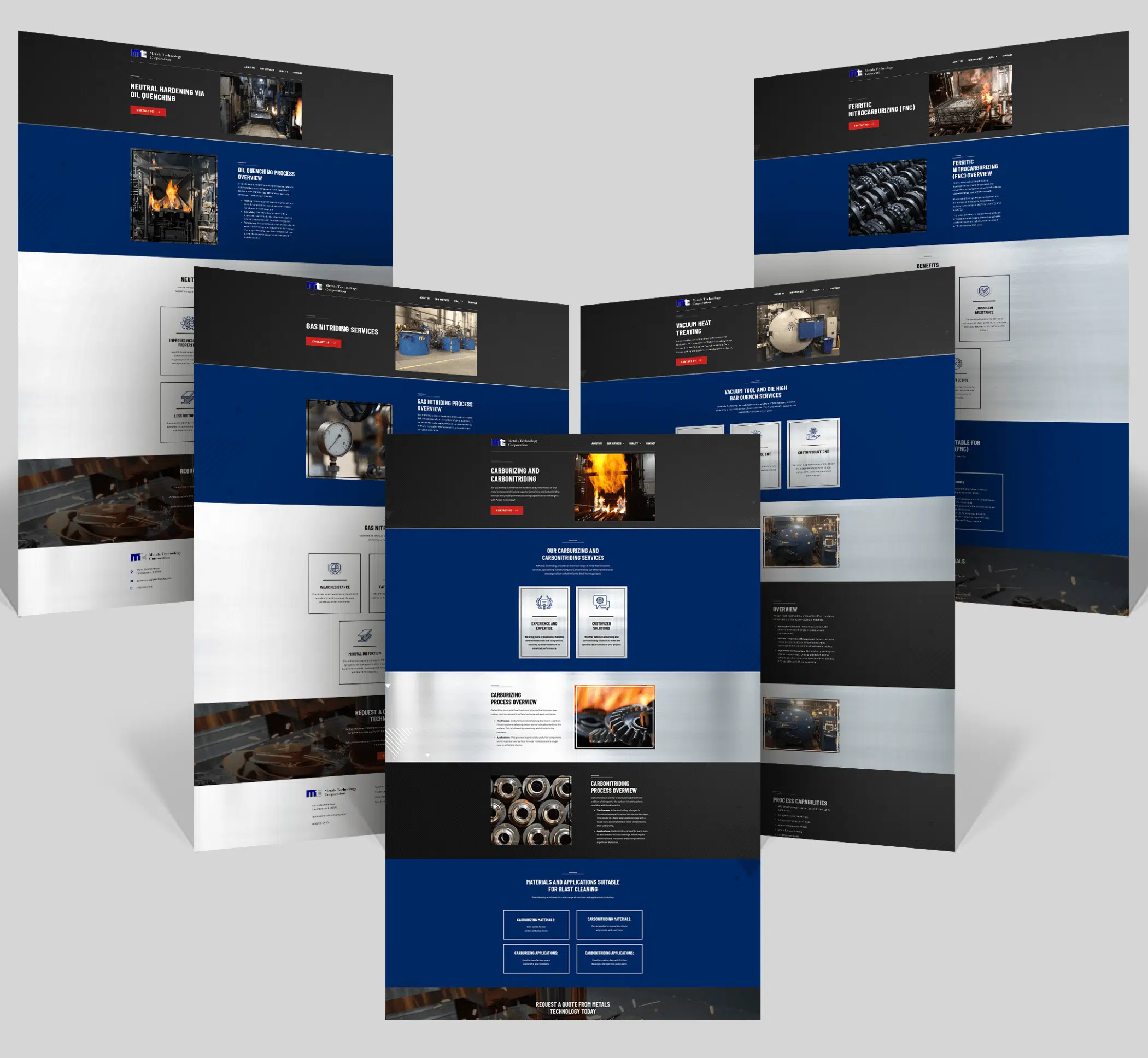 blue & white Dark Business One page website design template-Vector Design