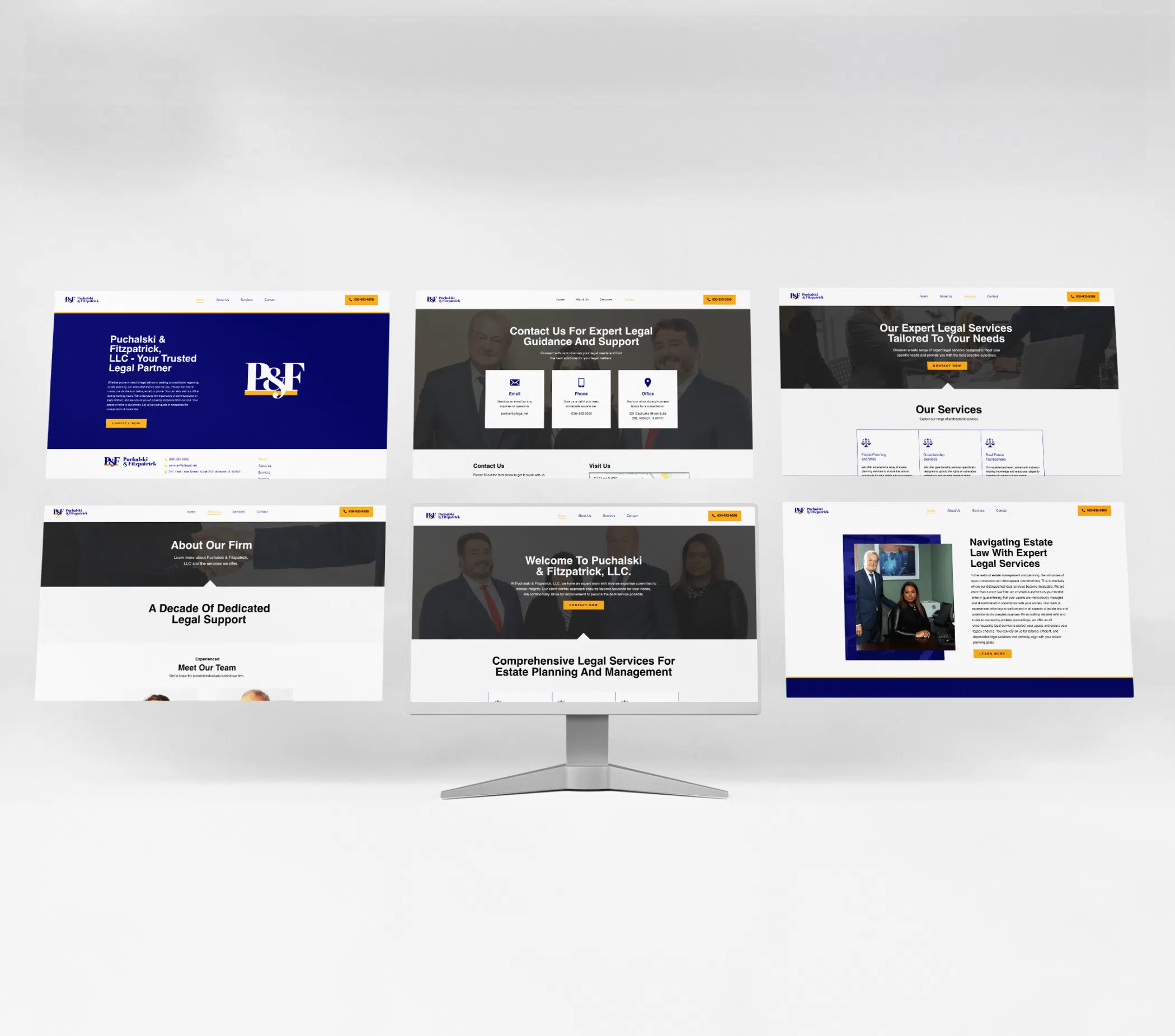 website design presentation on laptop