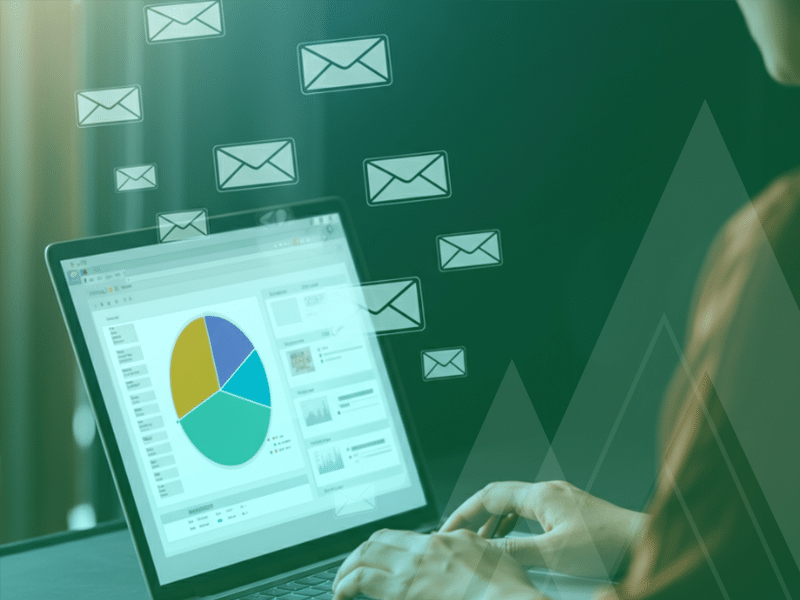 A man sending personlized emails to the cutomers