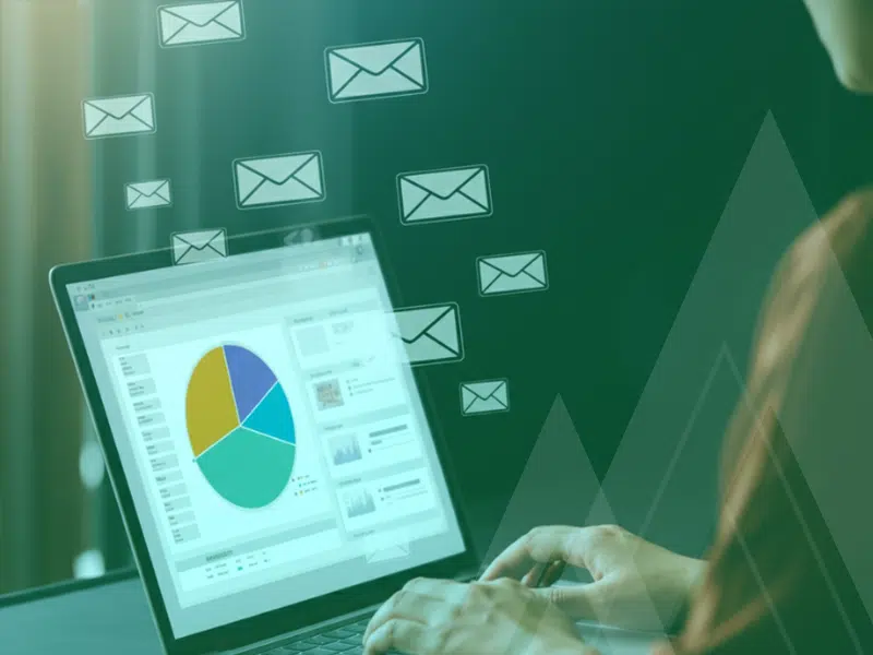 A man sending personlized emails to the cutomers